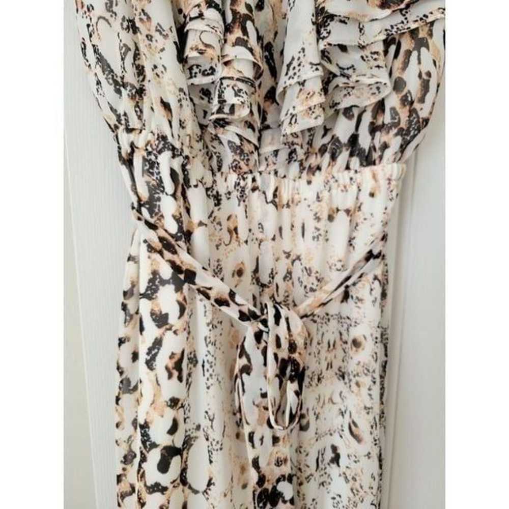 bebe leopard chiffon jumpsuit - image 4