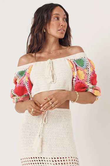 Spell USA Let the Sunshine in Crochet Top