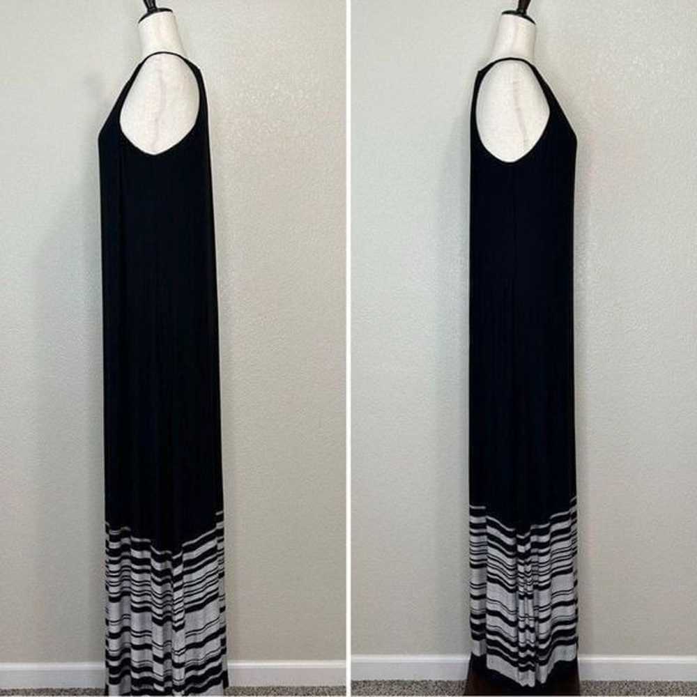 Soma Halter Black Gray Striped Maxi Dress - image 7