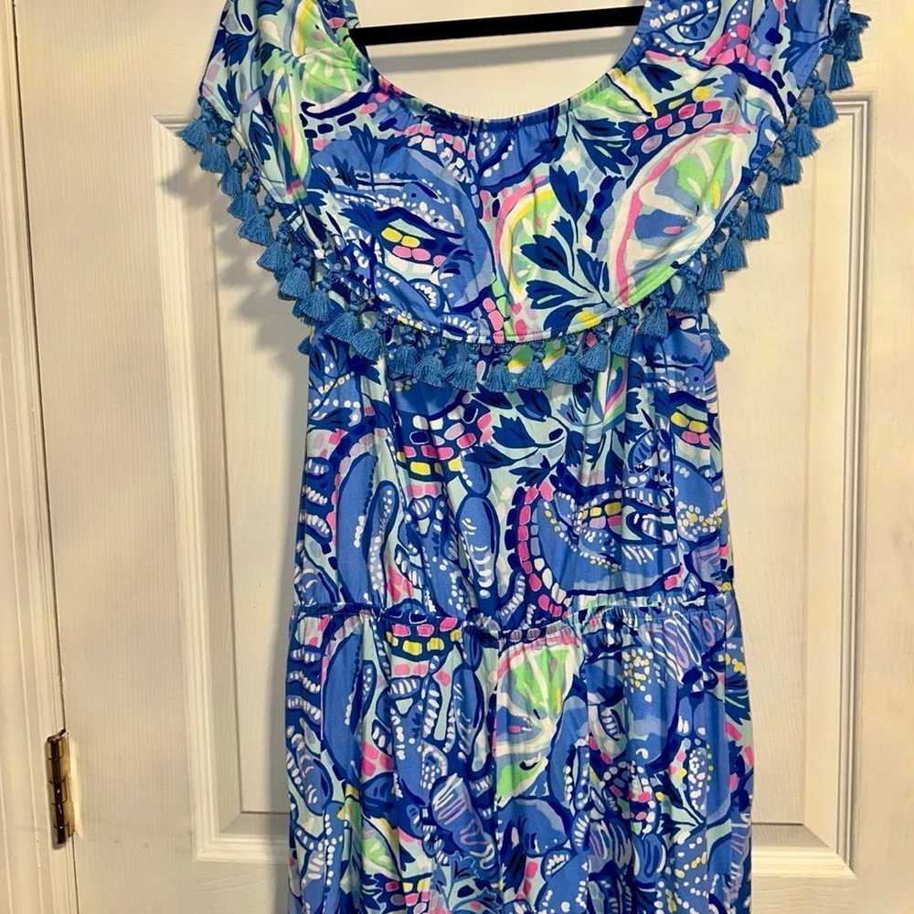 Lilly Pulitzer La Fortuna Tassel Romper - image 1