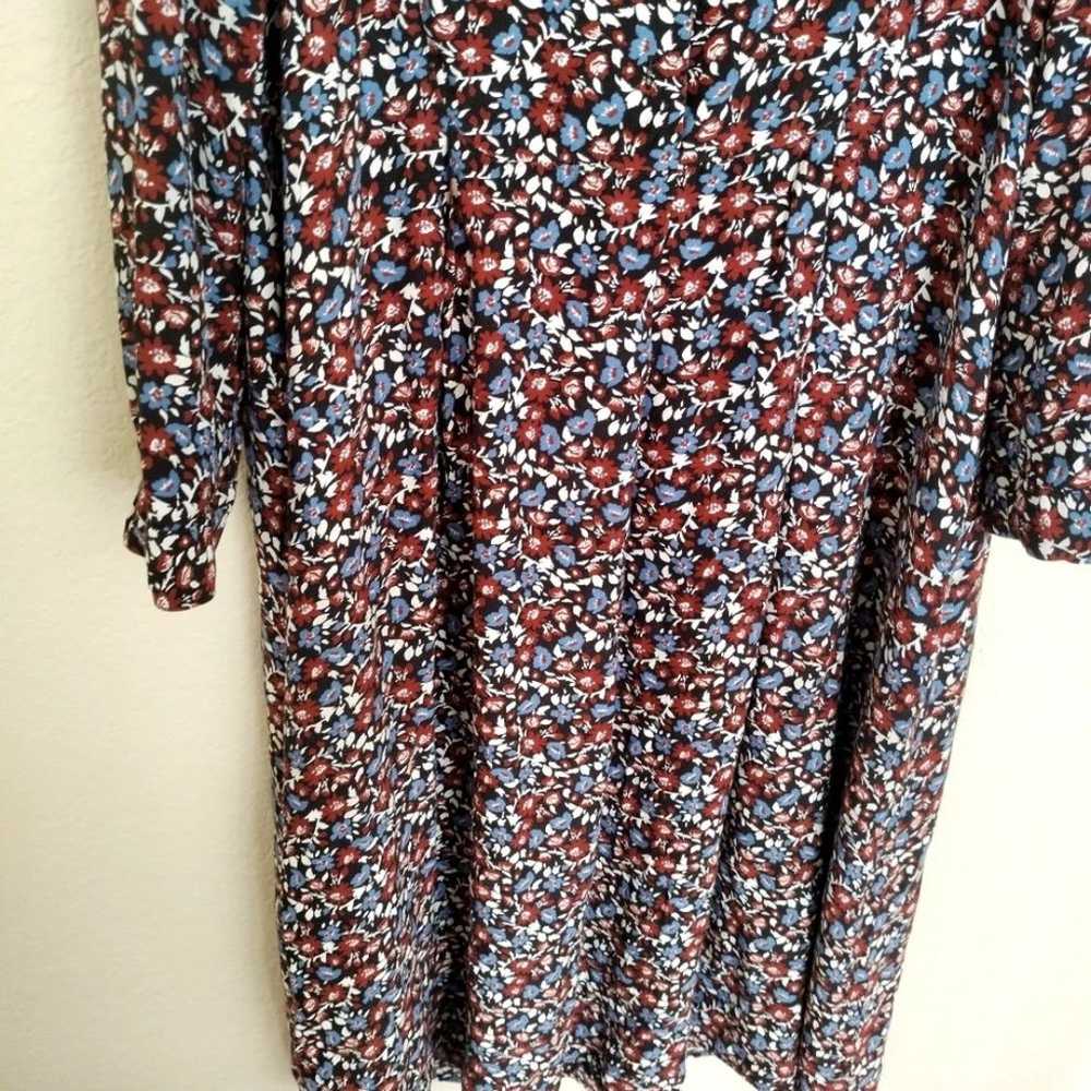 ZARA floral swing midi dress sz M - image 4