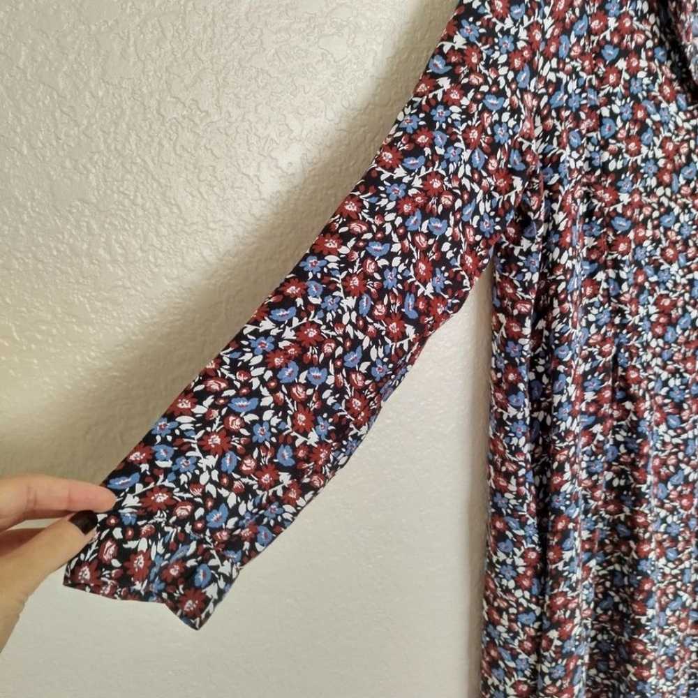 ZARA floral swing midi dress sz M - image 5