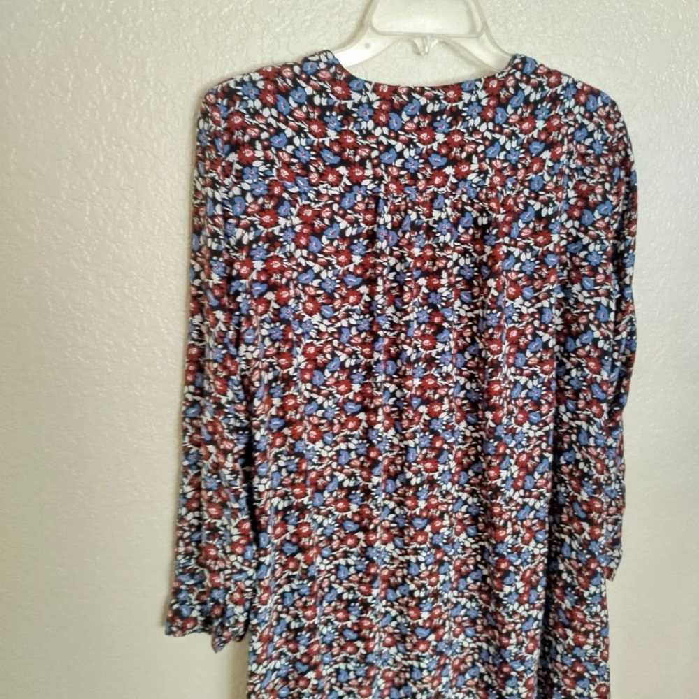 ZARA floral swing midi dress sz M - image 7