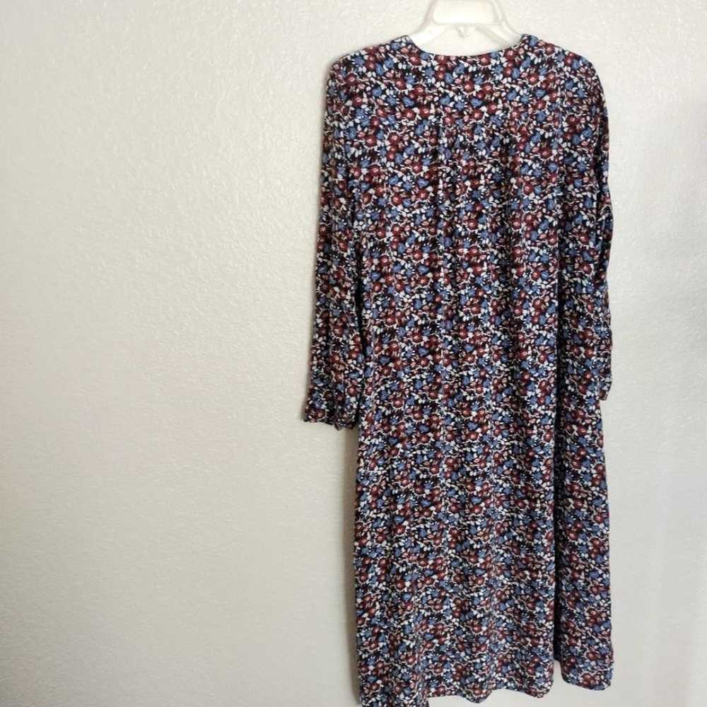 ZARA floral swing midi dress sz M - image 8