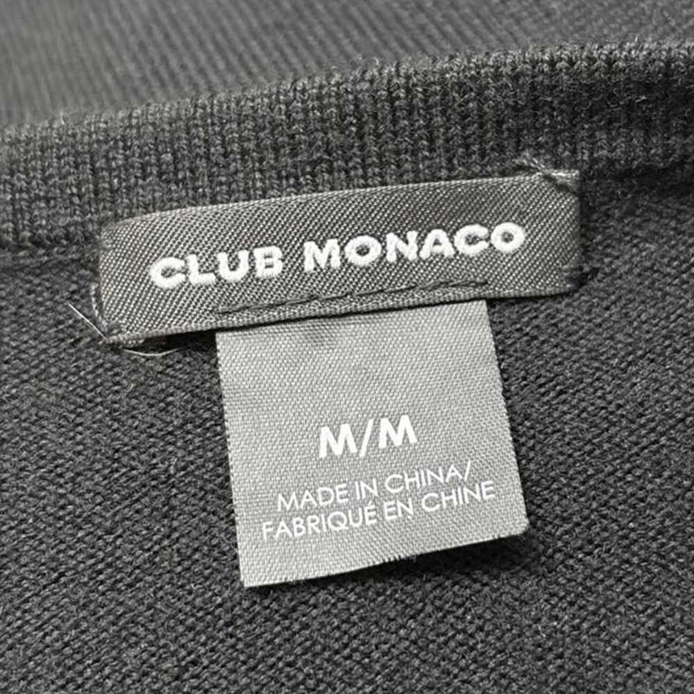 Club Monaco Black Wool Knit Bodycon Ribbon Cutout… - image 6