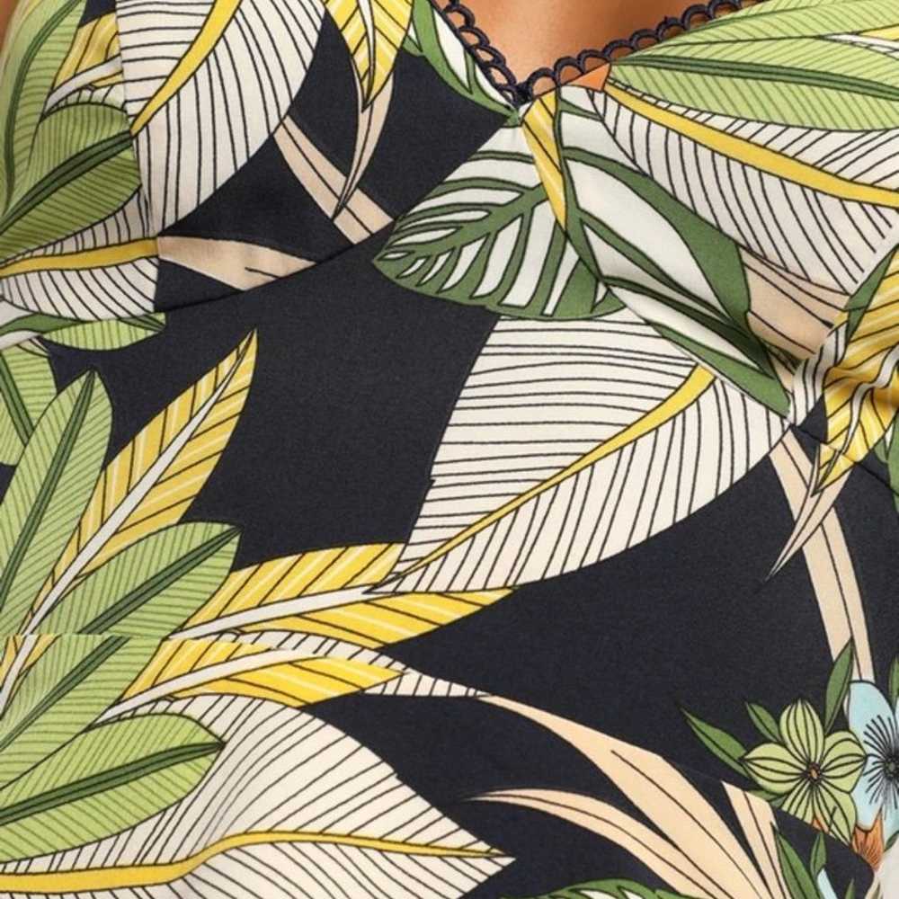 Lulus Tropical Affair Navy Blue Tropical Print La… - image 3