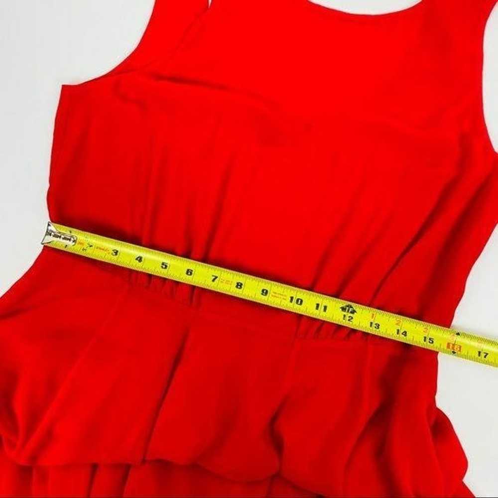 French Connection Red ChiffonFit & Flare Size 12 - image 7