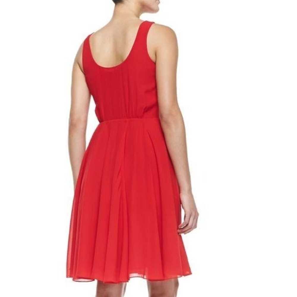 French Connection Red ChiffonFit & Flare Size 12 - image 8