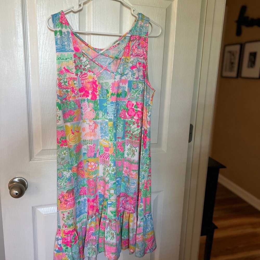 EUC Lilly Pulitzer Patchwork State of Mind Flounc… - image 2