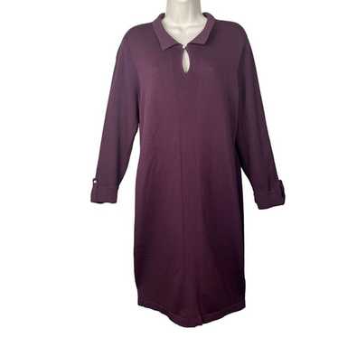 Karl Lagerfeld Maroon long sleeve mini dress size… - image 1