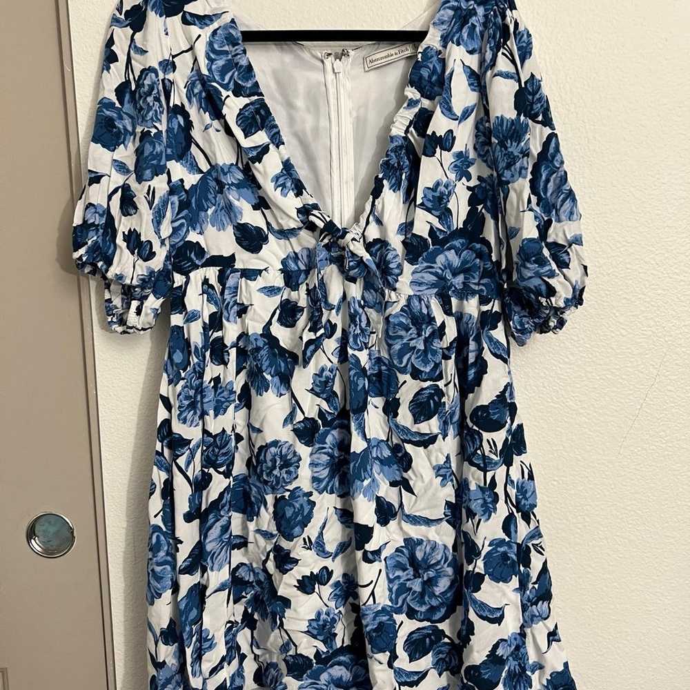 Abercrombie & Fitch front-cinch Floral mini dress - image 2