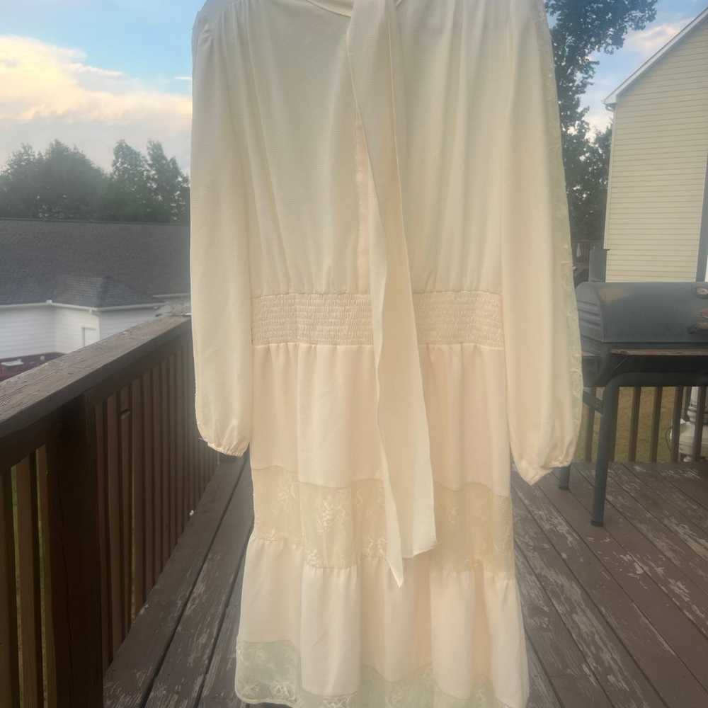 Off white Eva Mendez long sleeve dress size xl - image 2