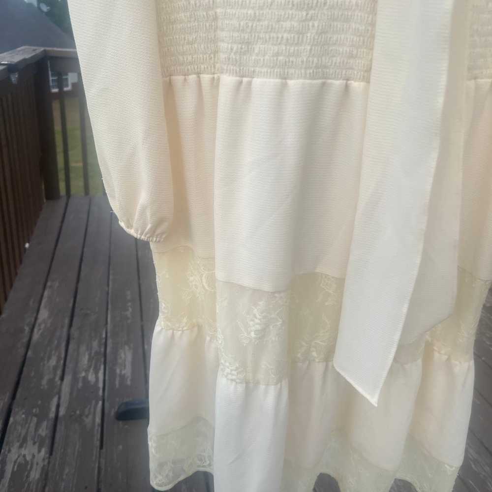 Off white Eva Mendez long sleeve dress size xl - image 3