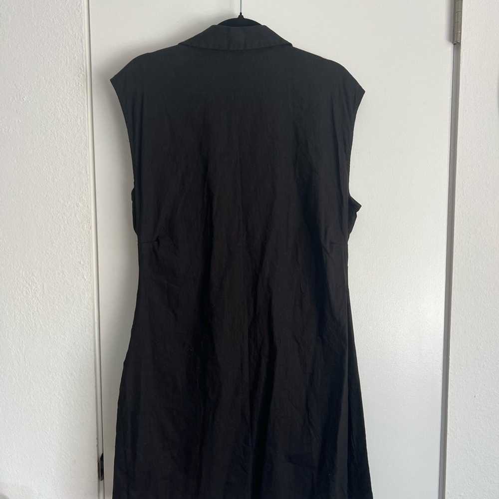 NWOT Mango Linen Blend Shirt Dress Black Size 10 … - image 8