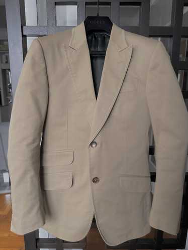 Gucci Gucci khaki cotton slim suit