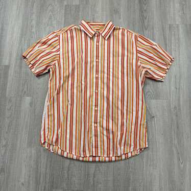 Gap Gap Striped Short Sleeve Button Shirt Large Or