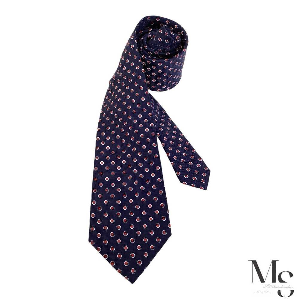 Suitsupply SUITSUPPLY Blue Floral Luxury Silk Tie… - image 1