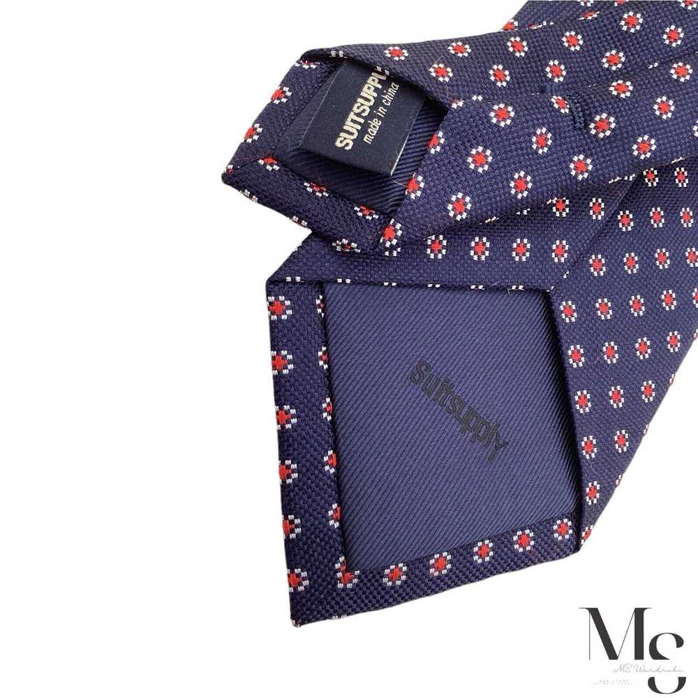 Suitsupply SUITSUPPLY Blue Floral Luxury Silk Tie… - image 4