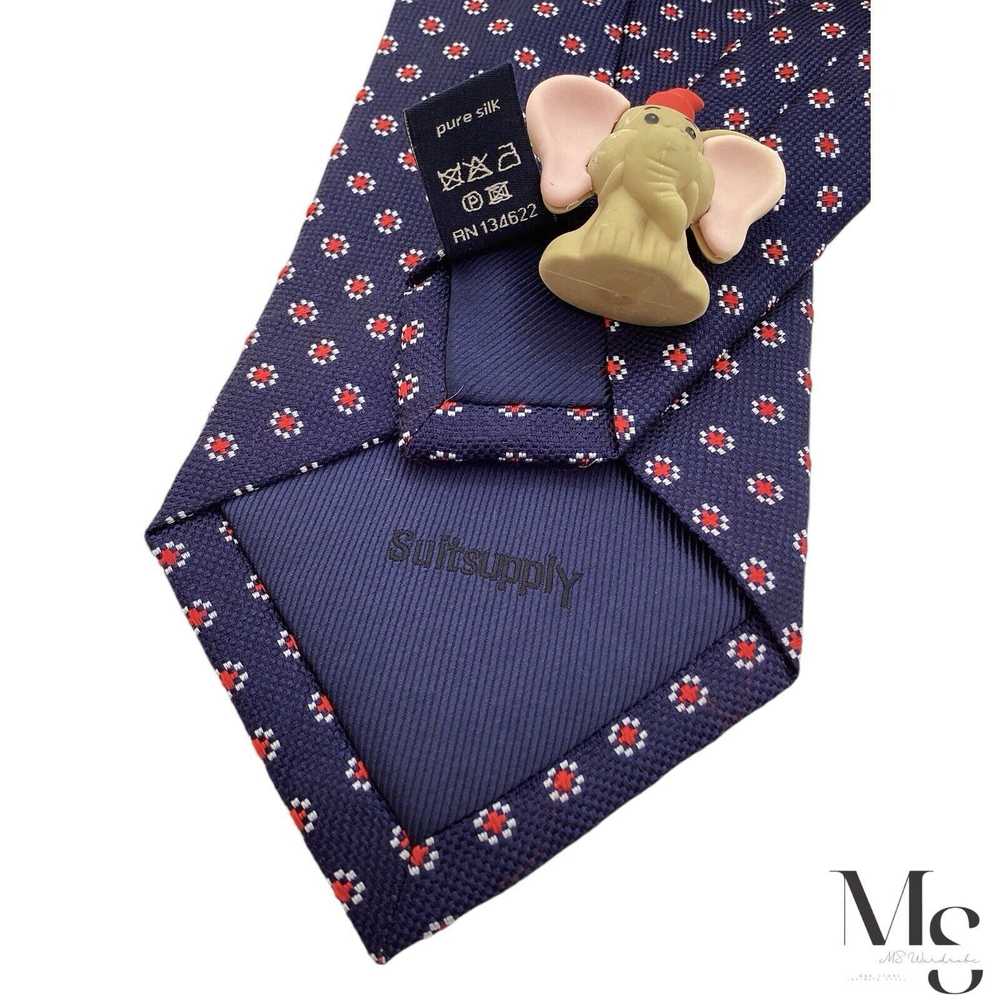 Suitsupply SUITSUPPLY Blue Floral Luxury Silk Tie… - image 5