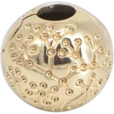 14K Pandora Floral Lucerne Retired Clip Ball Charm