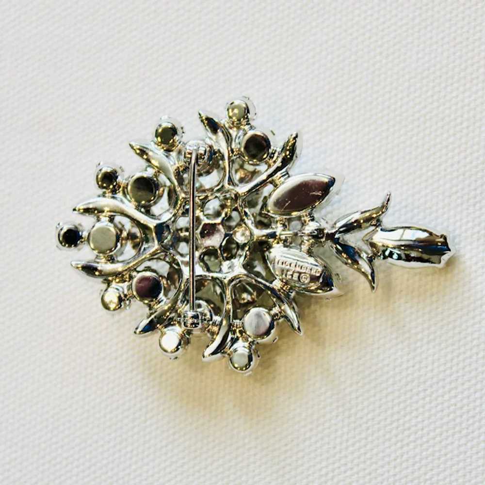 Lovely Eisenberg Ice Clear Rhinestone Brooch - image 5