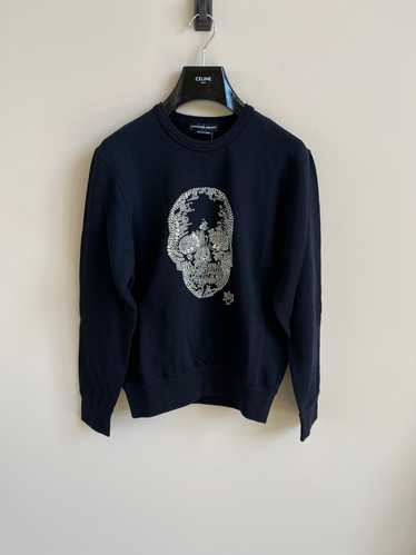 Alexander McQueen Bejeweled Skull Sweater in Black