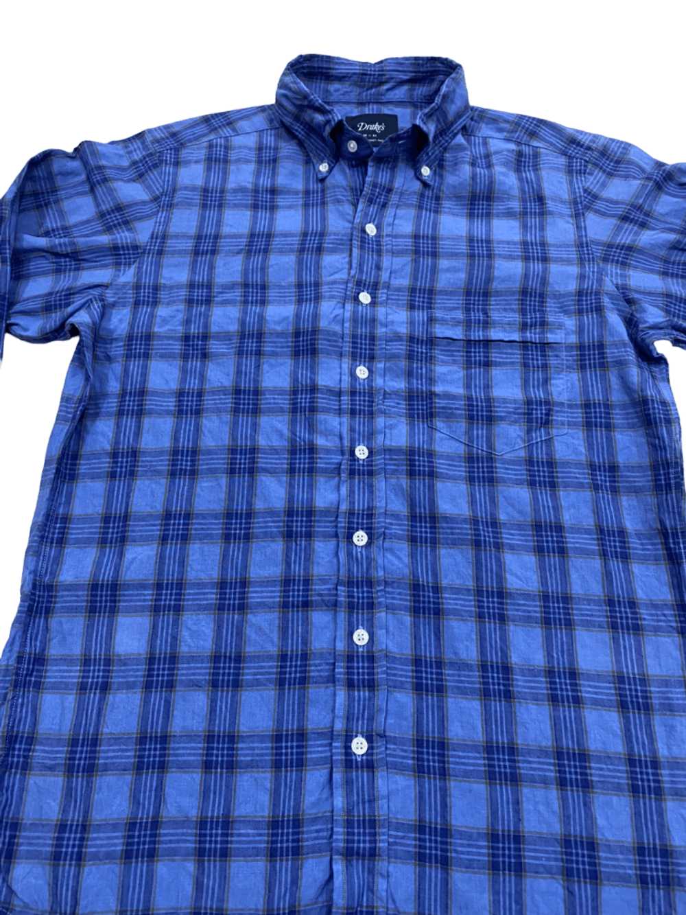 Drakes Drakes Checker Button Down - image 3