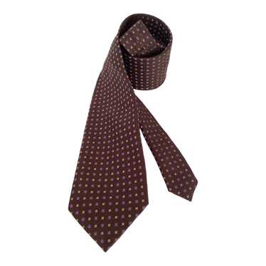 Brioni BRIONI Brown Geometric Luxury Designer Sil… - image 1