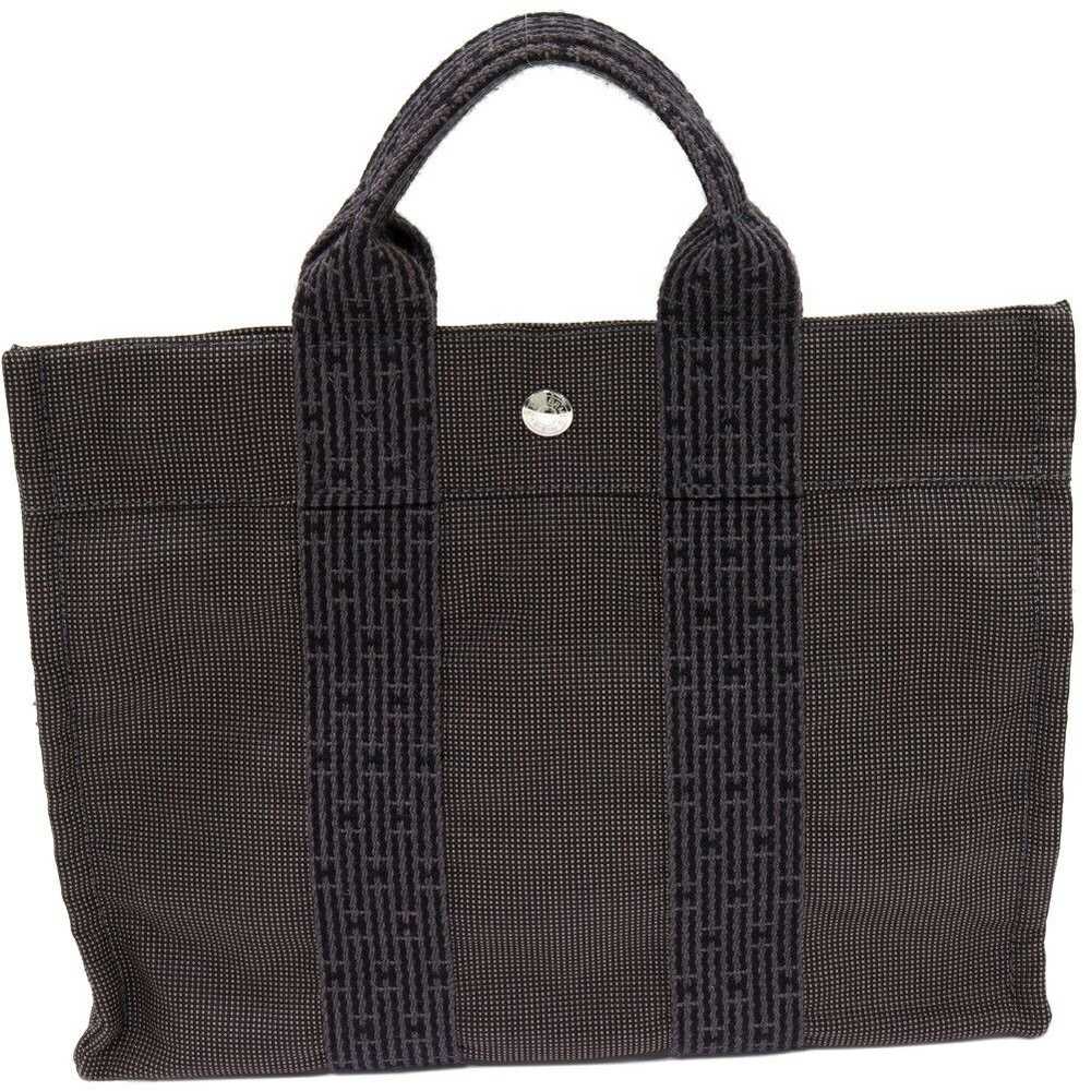 Hermes Hermes Hermes Canvas Herline Tote PM Gray … - image 1