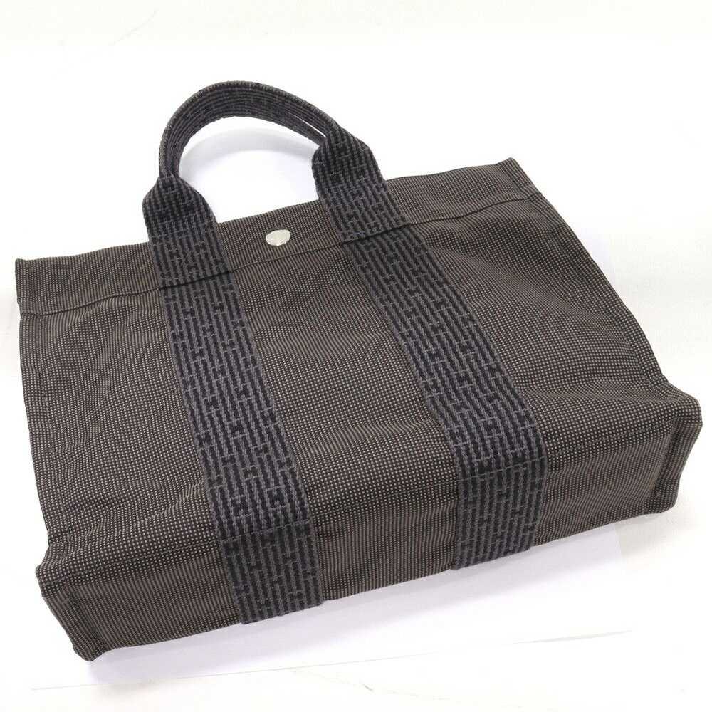 Hermes Hermes Hermes Canvas Herline Tote PM Gray … - image 3