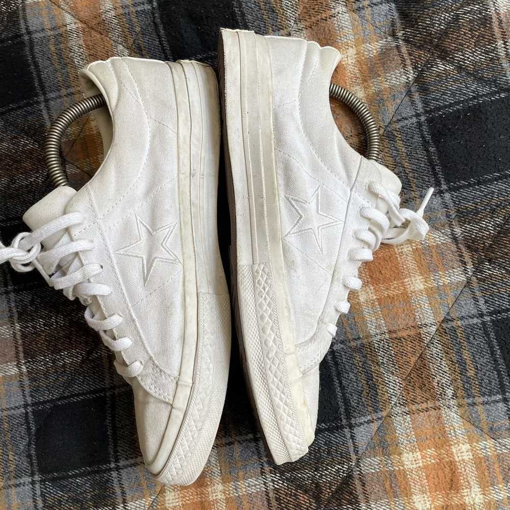 Converse Rare All White Canvas Converse One Star … - image 4