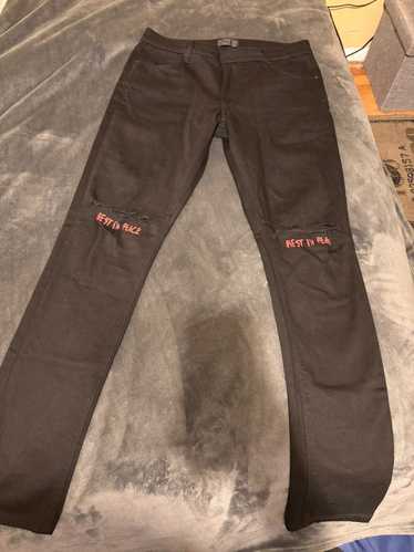 Rta RTA BRYANT SKINNY JEAN "BLACK & RED RIP"