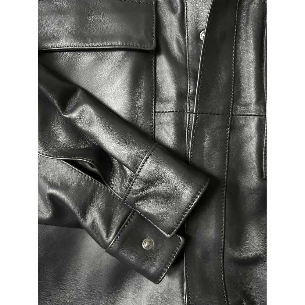 8 by Yoox Leather shirt - image 3