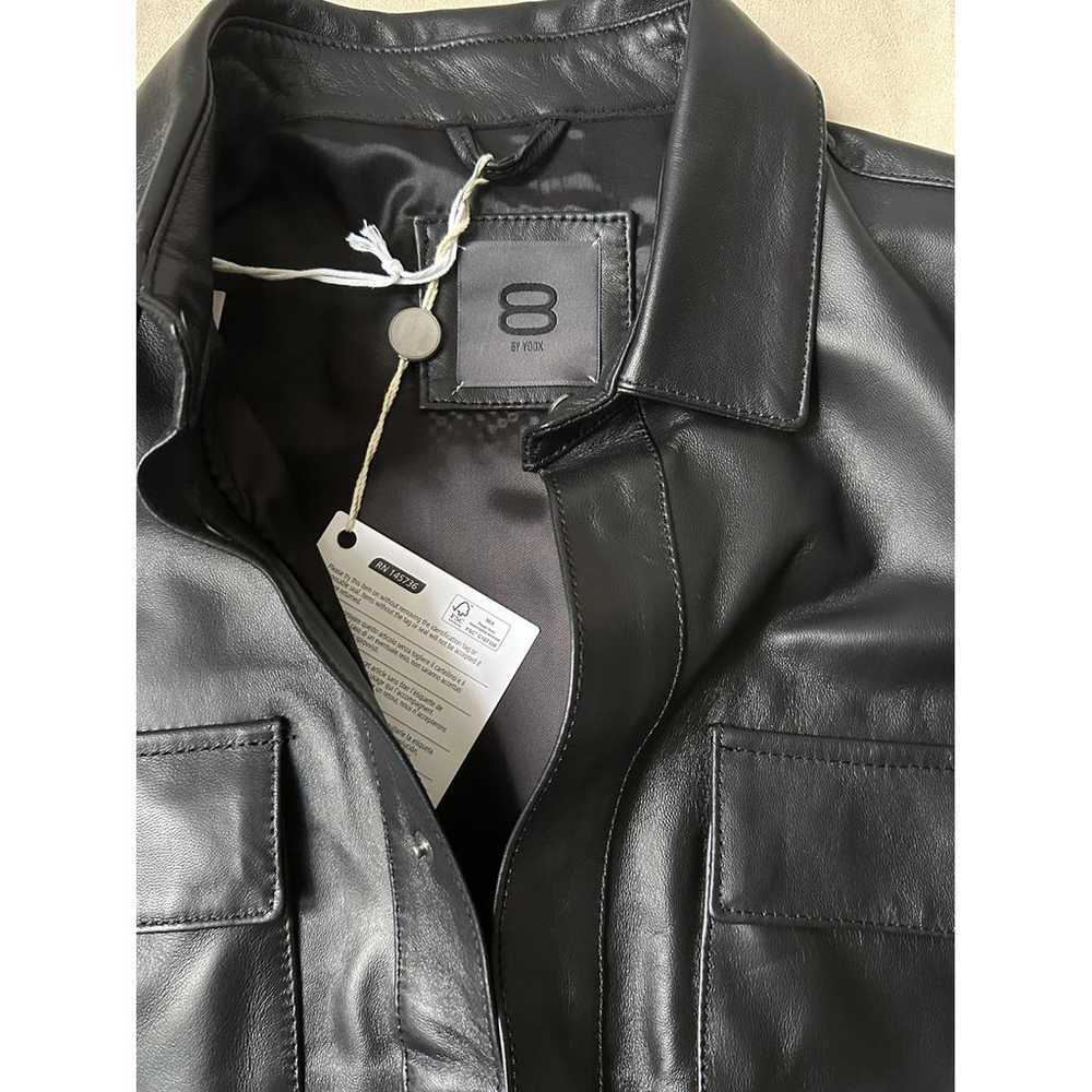 8 by Yoox Leather shirt - image 4