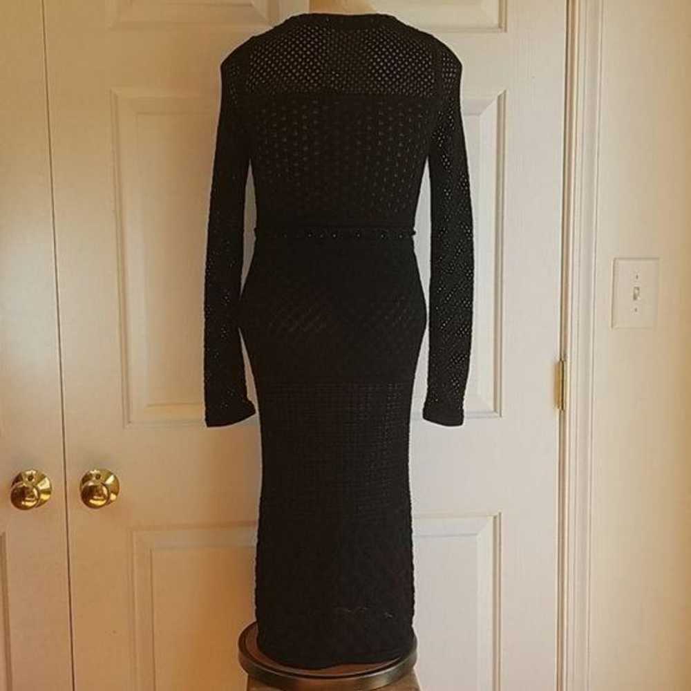 Other Sweater Dress Black Long Sleeve Lace Body C… - image 2