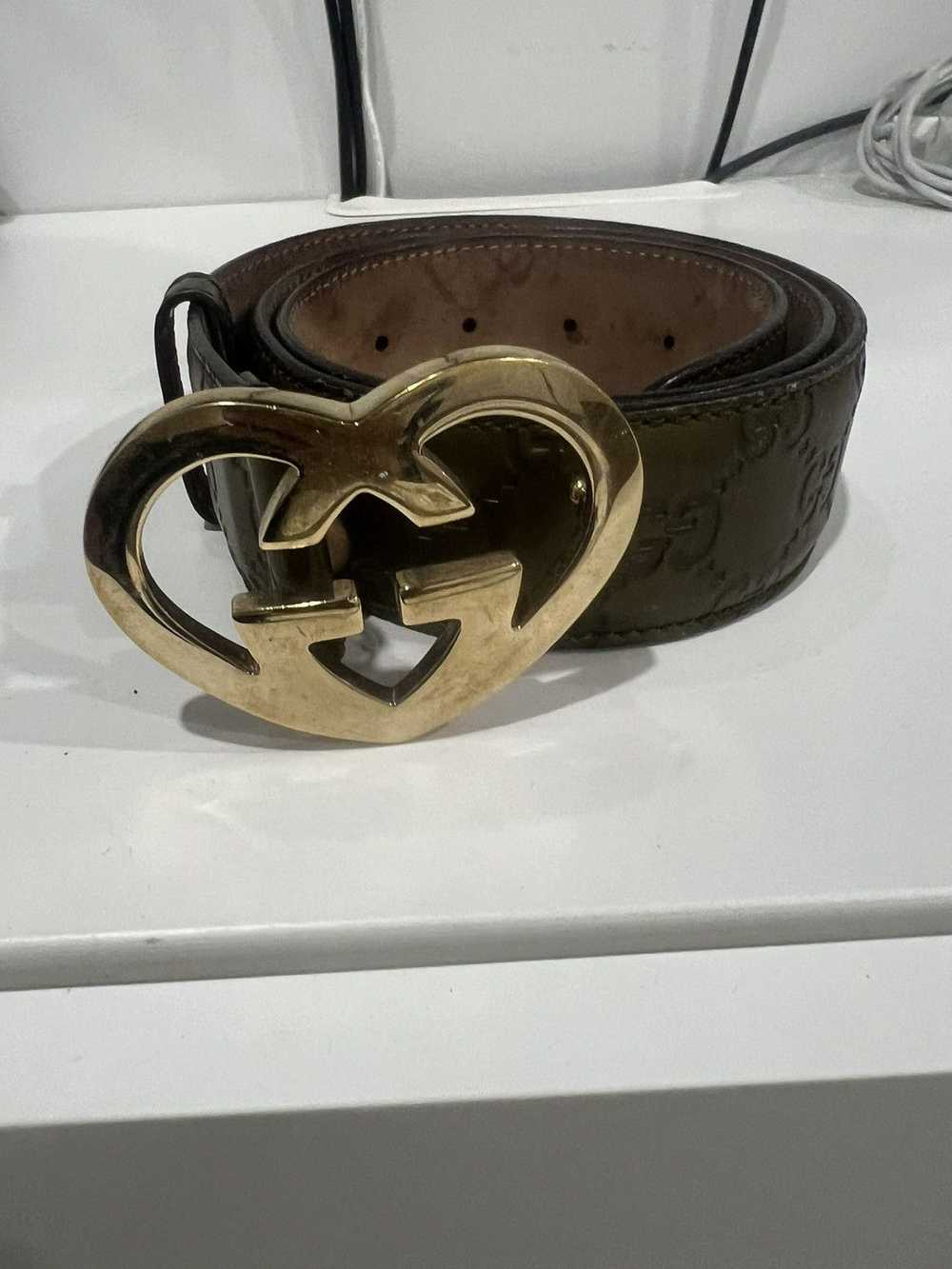 Gucci Olive gucci double G belt - image 1