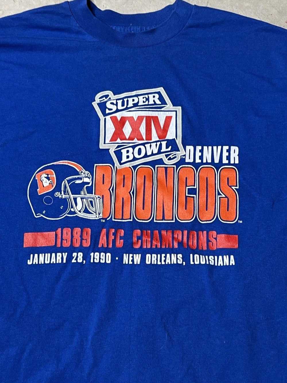 Designer Denver Broncos Shirt Men’s XL 1989 AFC C… - image 4