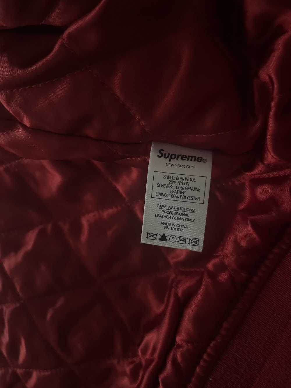 Supreme Supreme Bone Dog Varsity Jacket Red - image 4