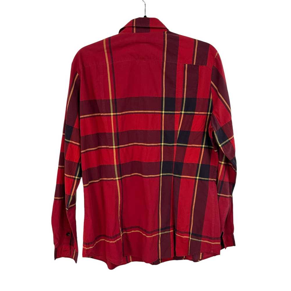 Burberry Brit Red Plaid Cotton Blend Long Sleeve … - image 6