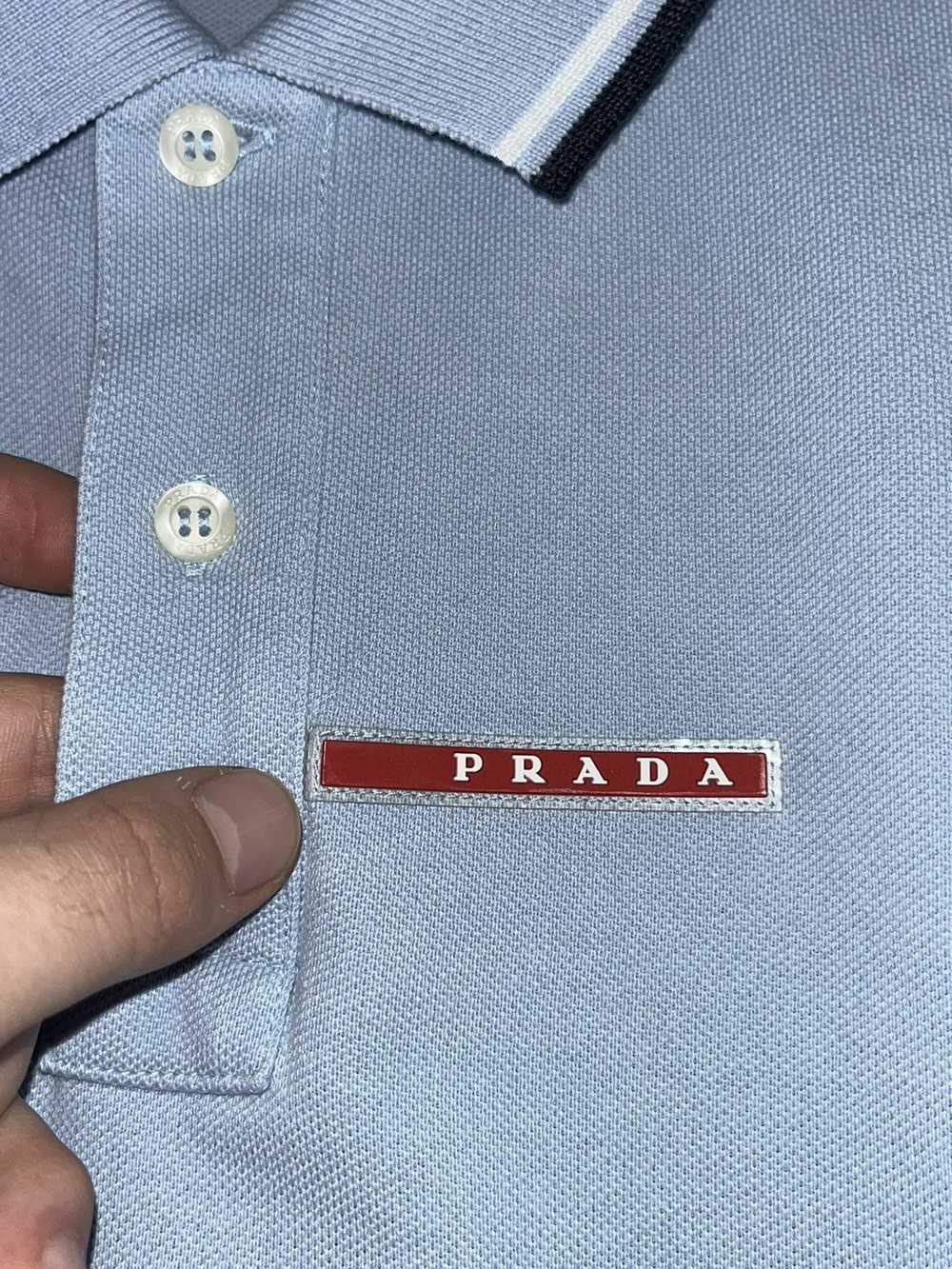 Prada Prada vintage red tab polo T-shirt - image 9