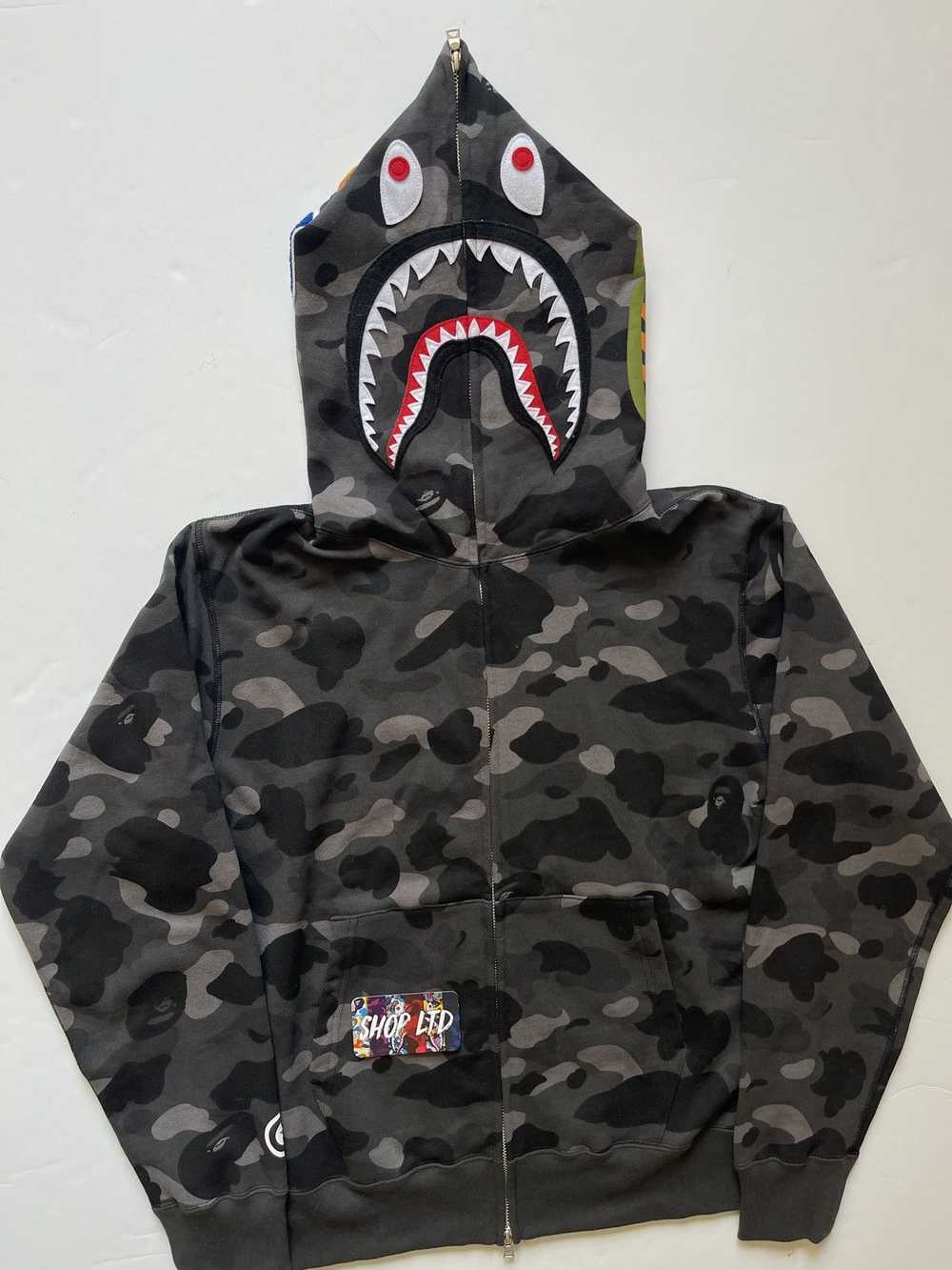 Bape Color Camo Shark Full Zip Hoodie - image 2