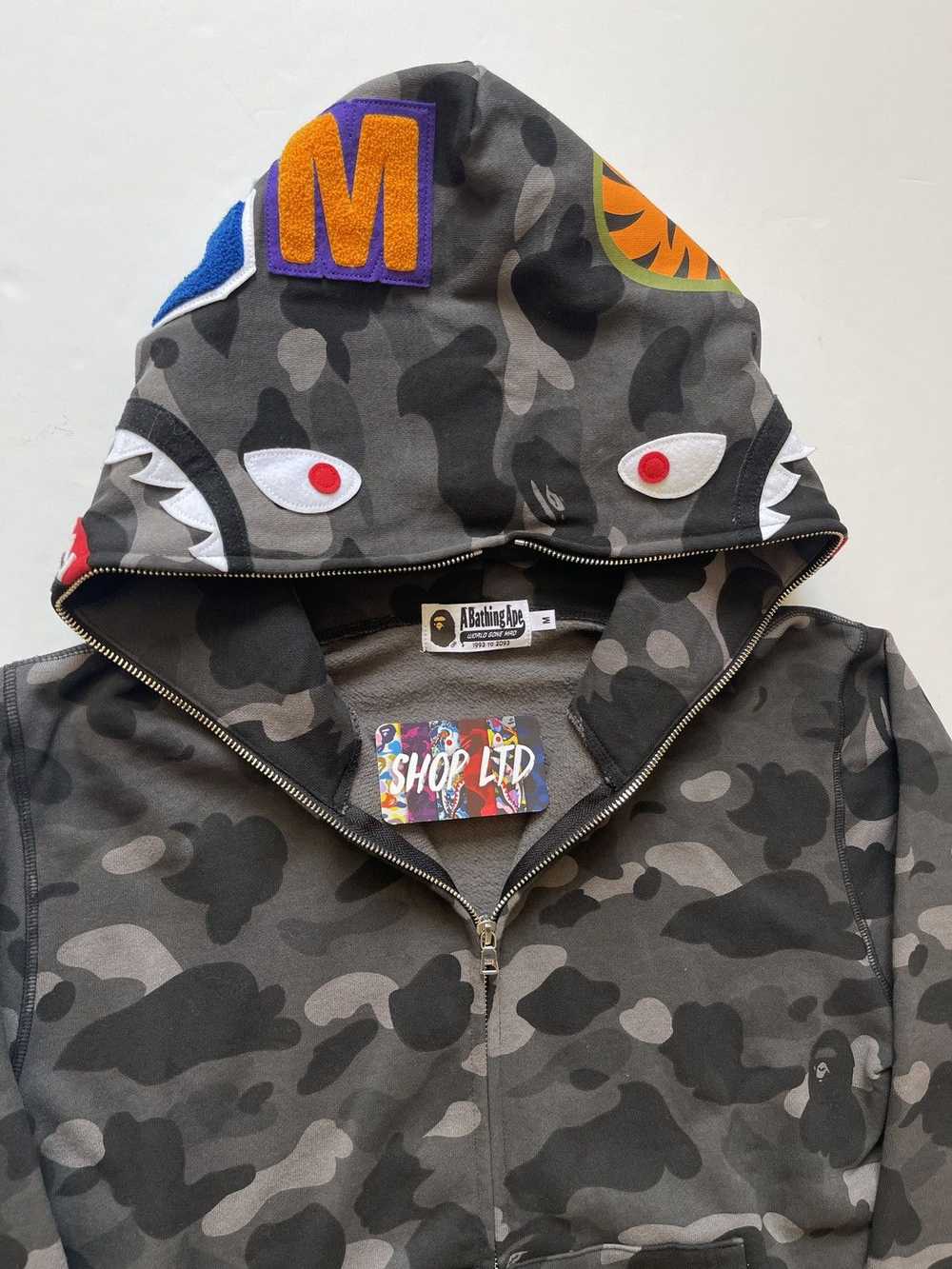 Bape Color Camo Shark Full Zip Hoodie - image 4