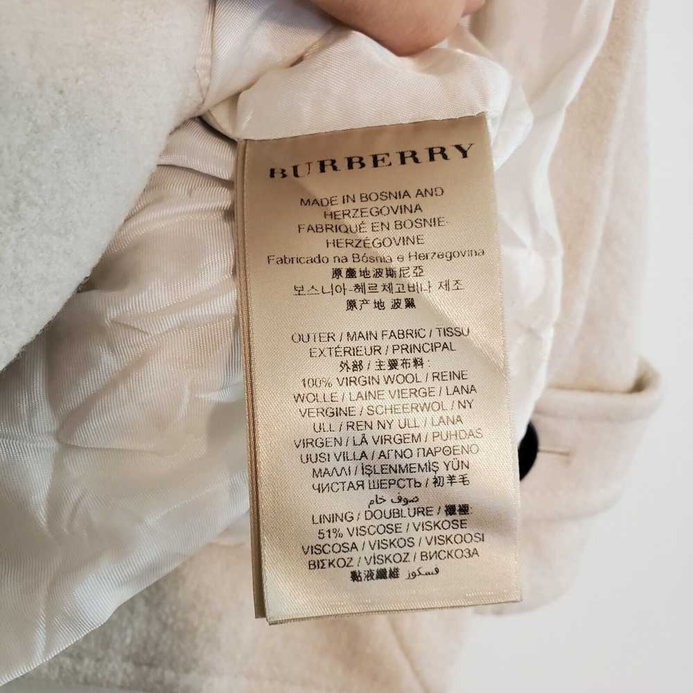 Burberry Burberry wool pea coat off white cream s… - image 5