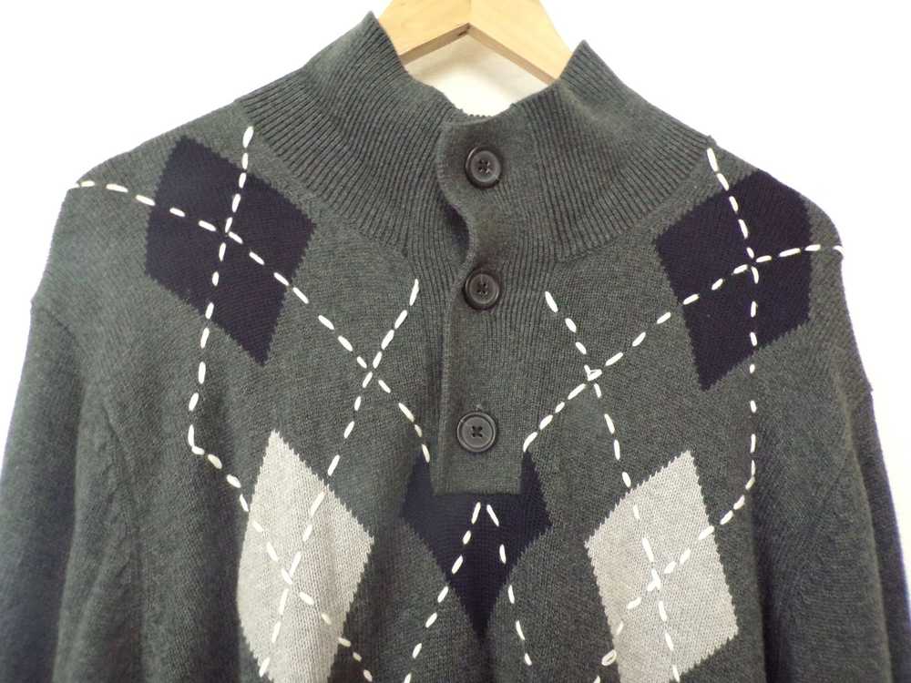 Tommy Hilfiger Tommy Hilfiger Gray & White Argyle… - image 4