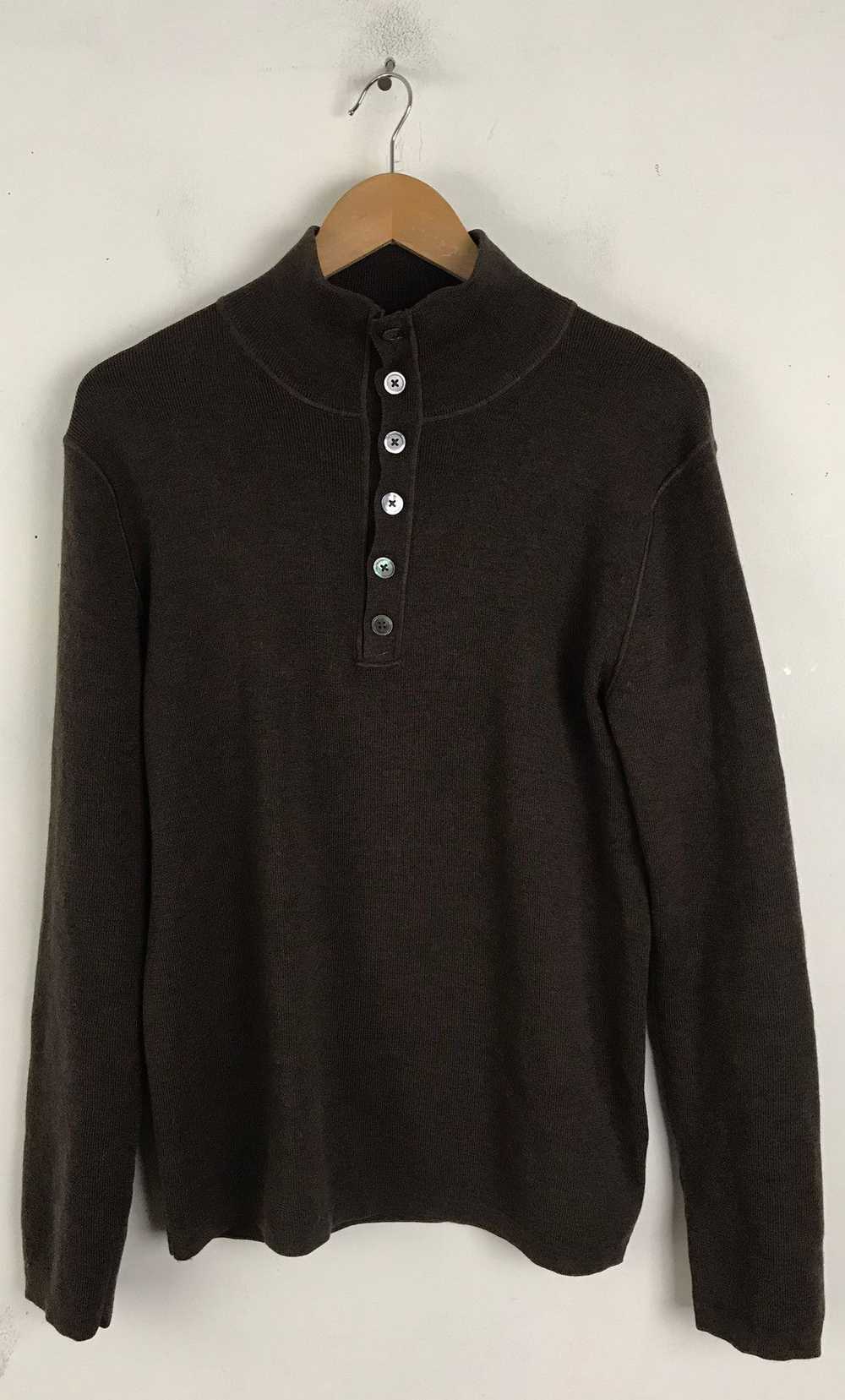 Banana Republic Banana Republic Brown Wool Henley… - image 1