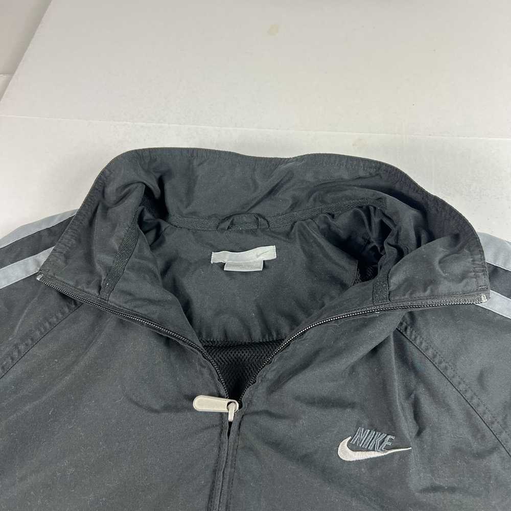 Nike Y2K Nike Track Jacket Black Grey Striped Ful… - image 9