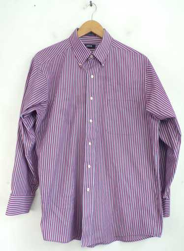 Izod Izod Red Blue & White Striped Button Down Dr… - image 1