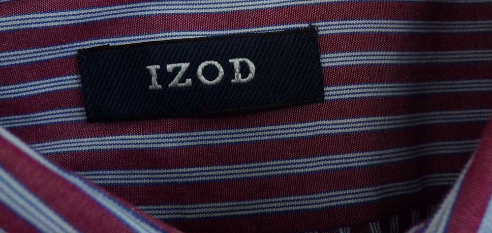 Izod Izod Red Blue & White Striped Button Down Dr… - image 5