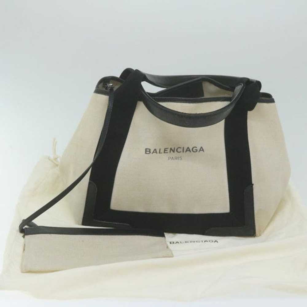 Balenciaga BALENCIAGA Tote Bag Canvas White Black… - image 12