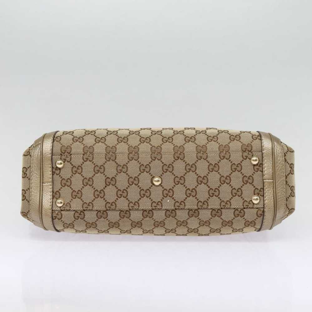 Gucci Bamboo Beige Canvas Handbag (Pre-Owned) - image 5